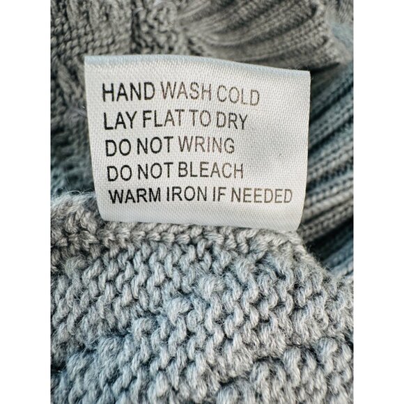 NWOT Bellini Gray L Cold Shoulder Knit Tunic Sweater Dress Turtleneck - Picture 8 of 14